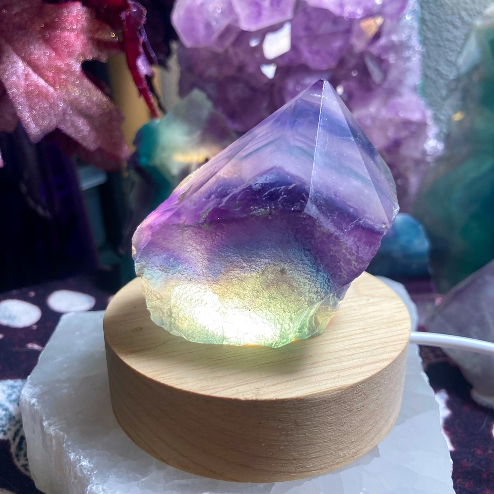 Beautiful rough flourite point